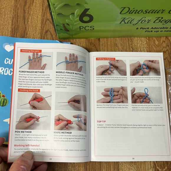 Crochet kit for kids (beginner) 6 dinosaurs slightly used - Picture 4 of 8